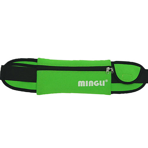 

Unisex Zipper Nylon Fanny Pack Color Block Green / Blue / Black