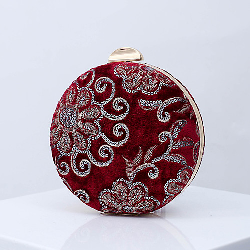 

Women's Bags Polyester Alloy Evening Bag Sequin Embroidery Embroidery Wedding Party Event / Party Evening Bag Wedding Bags Blue Almond Dark Red Green