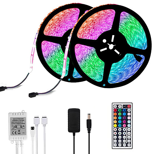

LOENDE 2x5M Flexible LED Light Strips Light Sets RGB Tiktok Lights 600 LEDs 2835 SMD 8mm RGB Tiktok Lights Christmas New Year's Cuttable Party Decorative 100-240 V