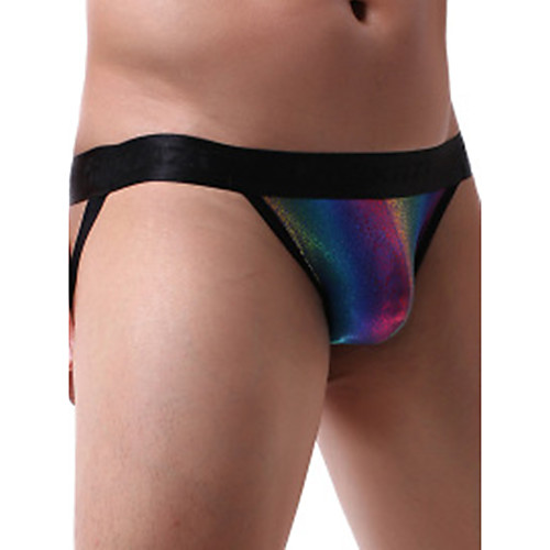 

Men's Cut Out G-string Underwear - Normal Low Waist Rainbow S M L