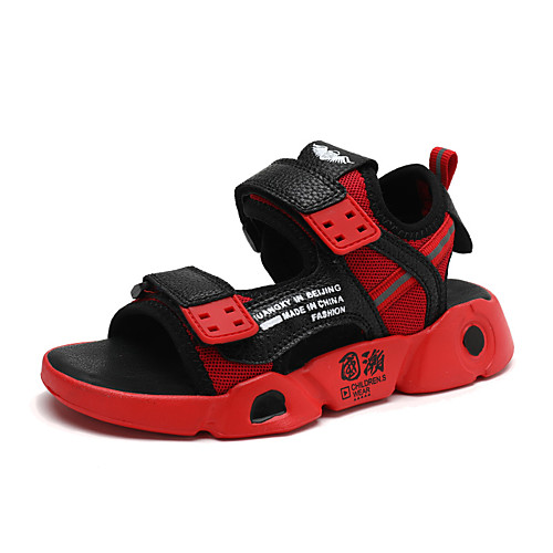 

Boys' Slingback PU Sandals Little Kids(4-7ys) / Big Kids(7years ) Walking Shoes Black / Red / Blue Summer / Fall / Color Block
