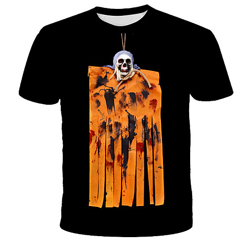 

Men's 3D Animal Wolf Print T-shirt Street chic Exaggerated Daily Holiday Round Neck Black / Short Sleeve