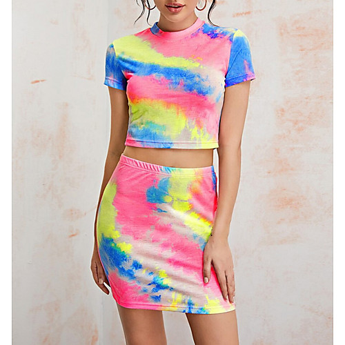 

2020Summer Tie Dye Rainbow One Piece Sets