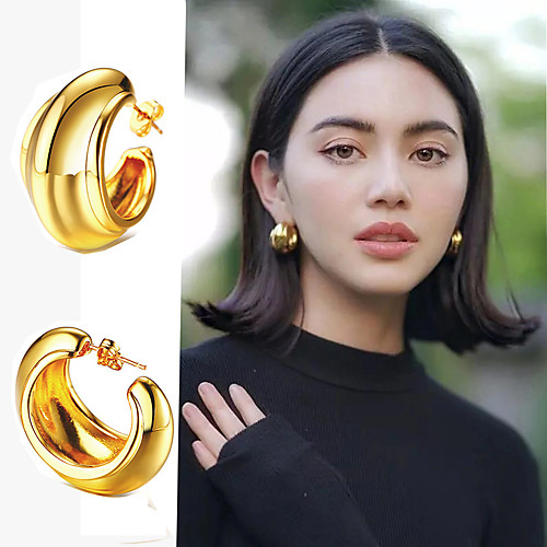 

Women's Earrings Statement Trendy Fashion Cool Earrings Jewelry Gold For Formal Prom Date Street Festival