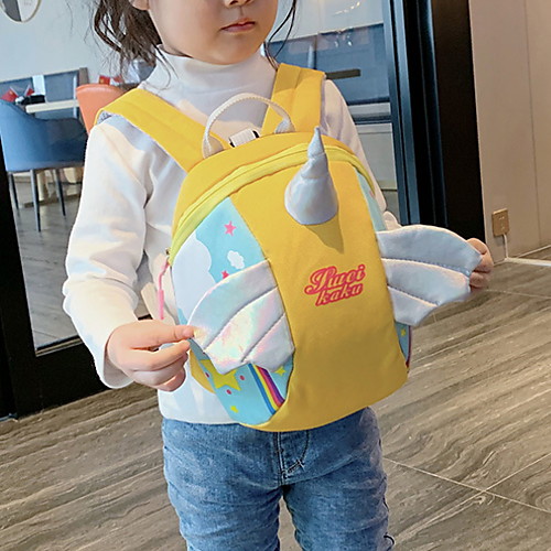 

Lightweight Nylon Zipper School Bag Solid Color School Yellow / Blushing Pink / Sky Blue