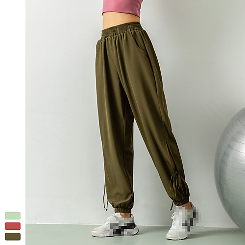 

INFLACHI Women's Jogger Pants Joggers Running Pants Track Pants Sports Pants Cotton Sports Bottoms Running Jogging Training Lightweight Breathable Quick Dry Solid Colored Red Green Cyan