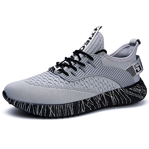 

Men's Fall Sporty / Casual Daily Outdoor Trainers / Athletic Shoes Running Shoes / Walking Shoes Tissage Volant Breathable Non-slipping Shock Absorbing White / Black / Gray Color Block