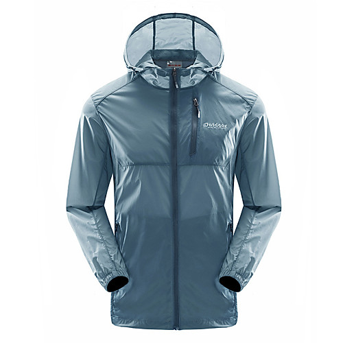 

Men's Women's Hiking Skin Jacket Hiking Jacket Summer Outdoor Waterproof Sunscreen Breathable Quick Dry Jacket Hoodie Top Spandex Running Hunting Fishing Grey / Blue / Royal Blue / Dark Blue