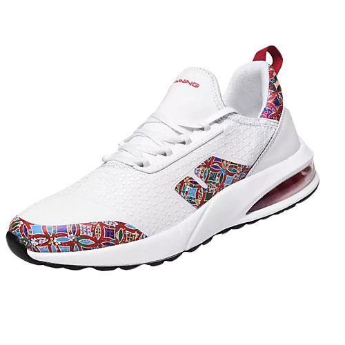

Men's Spring & Summer Sporty Athletic Trainers / Athletic Shoes Running Shoes PU / Elastic Fabric Non-slipping White / Black / Gray Color Block