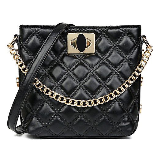 

Women's Chain Polyester / PU Top Handle Bag 2020 Solid Color White / Black / Red