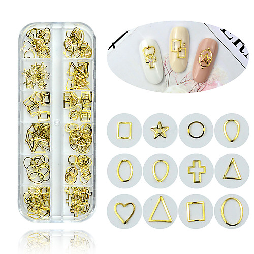 

1 Box Japanese Nail Alloy Hollow Rivets Nail Art Decorations 3D Multi-Design Star Heart Rivet DIY Manicure Tools Nail Decor Charms