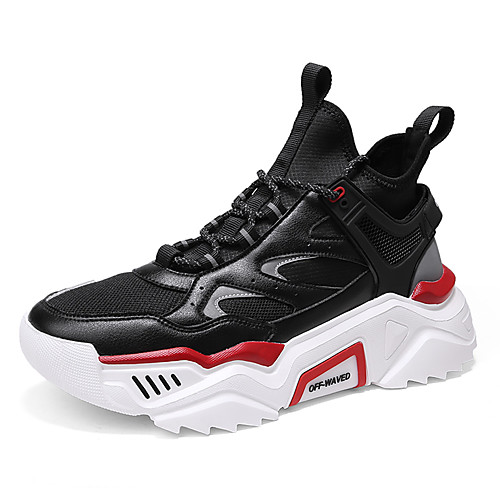 

Men's Mesh / Microfiber Fall / Spring & Summer Trainers / Athletic Shoes Running Shoes / Walking Shoes Breathable Black / White / White / Black