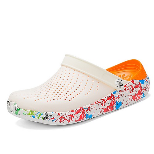 

Men's Summer Outdoor Slippers & Flip-Flops PU White / Yellow / Orange