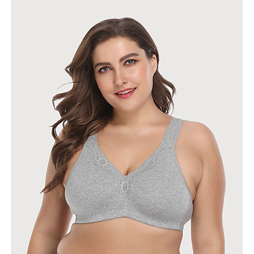 

Women's Wireless Full Coverage Bra Black Gray