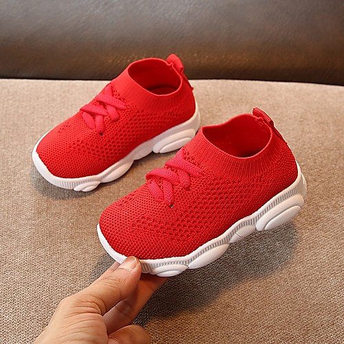

Boys' Comfort Knit Trainers / Athletic Shoes Big Kids(7years ) White / Black / Red Spring