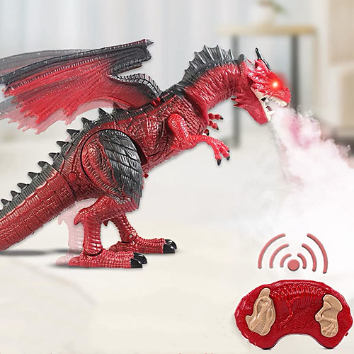 

Electronic Pets Dinosaur Toy R / C Walking Dinosaur with Remote Control T-Rex Smoke Breathing with Moving Head, Lights, Roaring Sounds Plastic Child's Teenager S1000RR