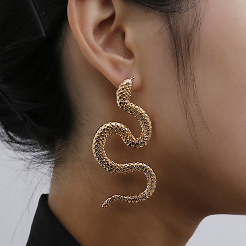 

Women's Stud Earrings Classic Snake Statement Basic Punk Earrings Jewelry Gold / Silver For Gift Prom Date Street 1 Pair