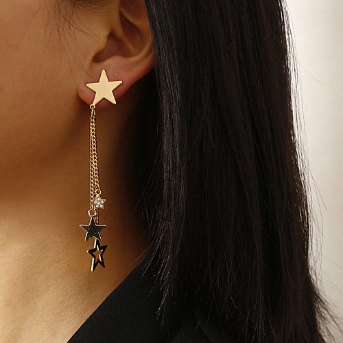 

Women's Stud Earrings Drop Star Stylish Simple Earrings Jewelry Gold / Silver For Gift Date