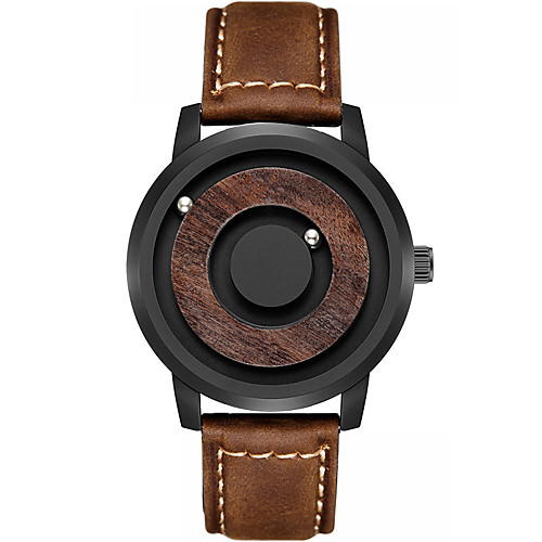 

Men's Sport Watch Japanese Quartz Genuine Leather 30 m Day Date Analog Fashion Cool - Black Yellow Brown One Year Battery Life