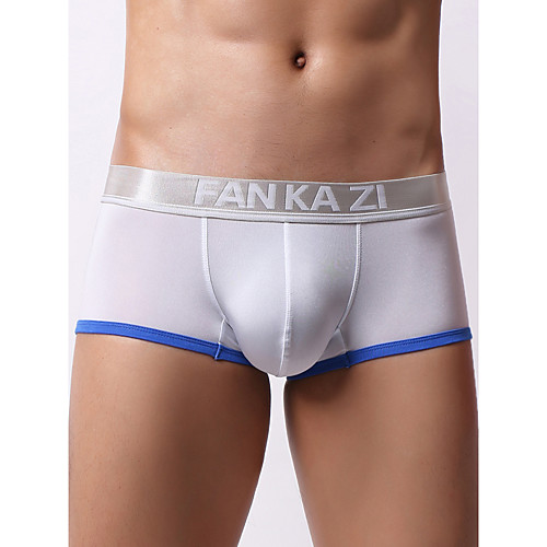 

Men's Basic Boxers Underwear - Normal Low Waist Light Blue White Black S M L