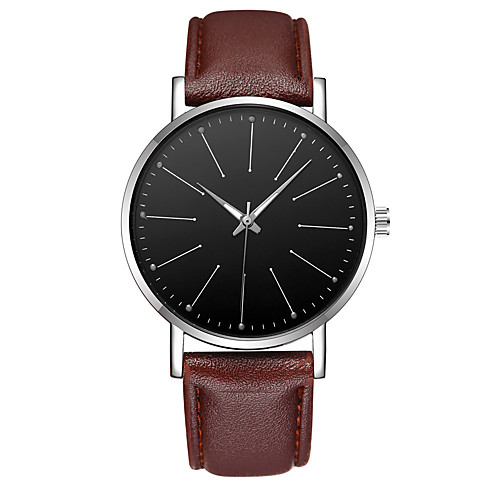 

Men's Dress Watch Quartz Stylish Leather Black / Brown Casual Watch Analog Casual Fashion - RedBrown RedGray White One Year Battery Life