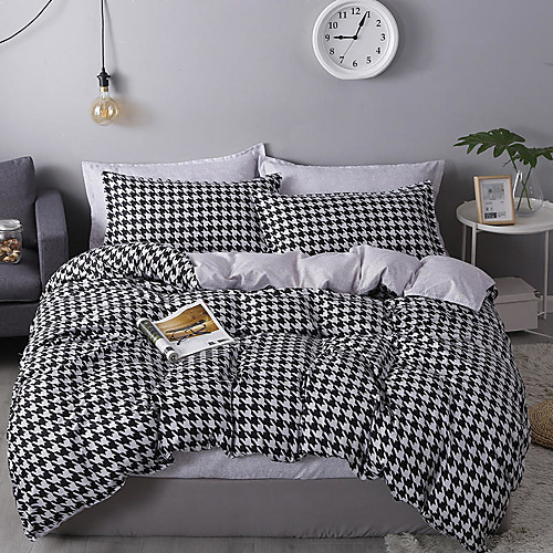 

Classic bedding set 4 size geometric printing summer bed linen 4pcs/set duvet cover set Pastoral bed sheet AB side duvet cove