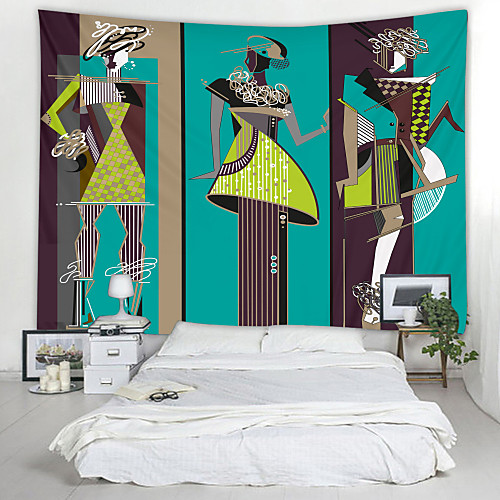 

Abstract Woman Digital Printed Tapestry Decor Wall Art Tablecloths Bedspread Picnic Blanket Beach Throw Tapestries Colorful Bedroom Hall Dorm Living Room Hanging