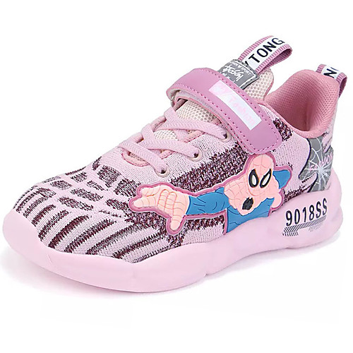

Boys' / Girls' Comfort Knit / PU Trainers / Athletic Shoes Big Kids(7years ) Running Shoes Black / Red / Pink Spring