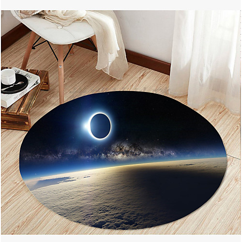 

Modern Round Rug Floor Mat Non Slip Absorbent Carpet Yoga Rug for Entryway Bedroom Living Room Sofa Home Decor