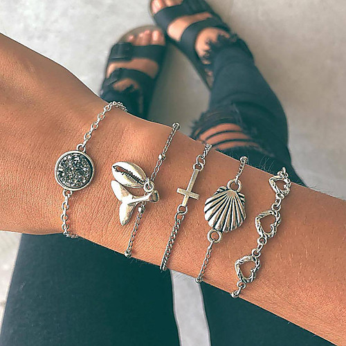 

Women's Bracelet Classic Wedding Birthday Vintage Theme European Trendy Casual / Sporty Ethnic French Alloy Bracelet Jewelry Silver For Date Festival