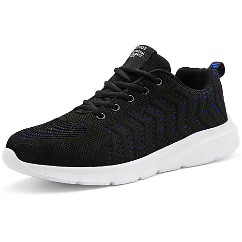 

Men's Fall / Spring & Summer Sporty / Casual Daily Outdoor Trainers / Athletic Shoes Running Shoes / Walking Shoes Tissage Volant Breathable Non-slipping Shock Absorbing Black / Black / Blue Color