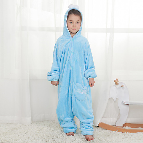 

Kid's Kigurumi Pajamas Anime Onesie Pajamas Flannel Fabric Blue Cosplay For Boys and Girls Animal Sleepwear Cartoon Festival / Holiday Costumes