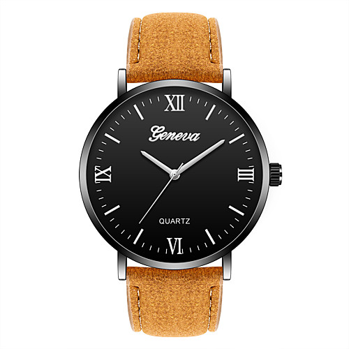 

Dress Watch Quartz Stylish Leather Brown Casual Watch Analog Casual Fashion - Golden / Brown BlackGloden Black / Orange One Year Battery Life