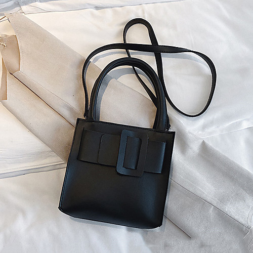 

Women's Polyester / PU Top Handle Bag Color Block Black / Blue / Blushing Pink