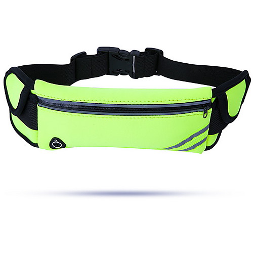 

Unisex Zipper Nylon Fanny Pack Color Block Fuchsia / Green / Sky Blue