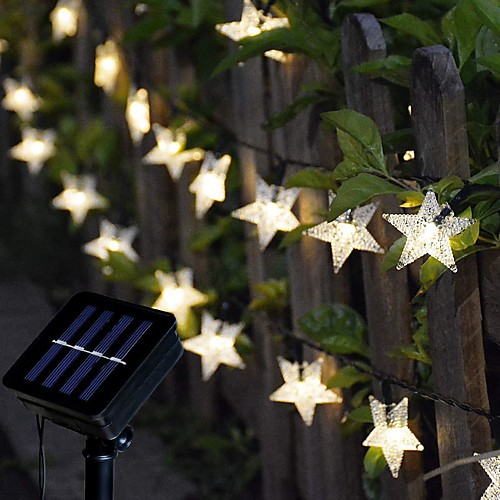 

5m String Lights 20 LEDs EL 1Set Mounting Bracket 1 set Warm White / RGB Christmas / New Year's Solar Solar Powered