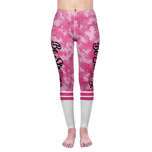

Women's Yoga Pants Camo / Camouflage Pink Elastane Yoga Running Fitness Tights Leggings Sport Activewear Quick Dry Tummy Control Butt Lift Moisture Wicking High Elasticity Skinny
