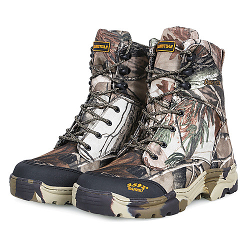 

Men's Hiking Shoes Hunting Shoes Hiking Boots Waterproof Windproof Breathable Rain Waterproof Camo / Camouflage Hunting Hiking Autumn / Fall Spring GrayGreen / Anti-Slip