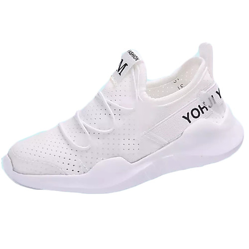 

Boys' Comfort PU / Elastic Fabric Trainers / Athletic Shoes Big Kids(7years ) Running Shoes White / Black / Pink Spring