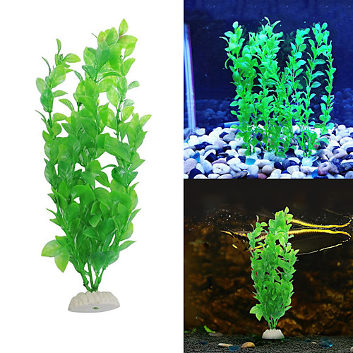 

Fish Tank Arquatic Plant Fish Bowl Ornament Waterplant Artificial Plants Green Non-toxic & Tasteless Artificial Decoration Plastic 3 Pieces 26 cm