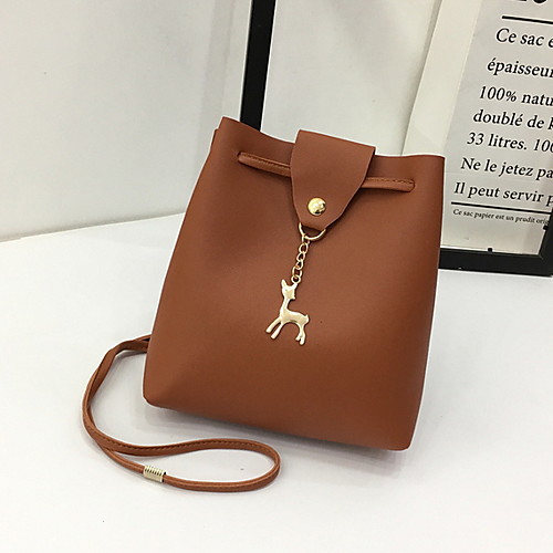 

Women's Zipper PU Top Handle Bag Solid Color Wine / White / Black