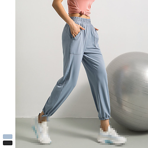 

INFLACHI Women's Jogger Pants Joggers Running Pants Track Pants Sports Pants Sports Bottoms Running Jogging Training Lightweight Breathable Quick Dry Solid Colored Black Blue / Micro-elastic