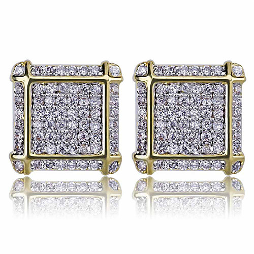 

AAA Cubic Zirconia Earrings Statement European Romantic Fashion Hip Hop Earrings Jewelry Gold For Formal Prom Date Street Festival