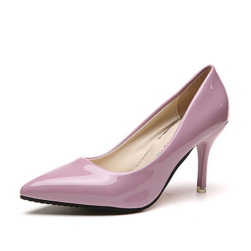 

Women's Heels Spring & Summer Stiletto Heel Pointed Toe Daily Solid Colored PU Almond / White / Black