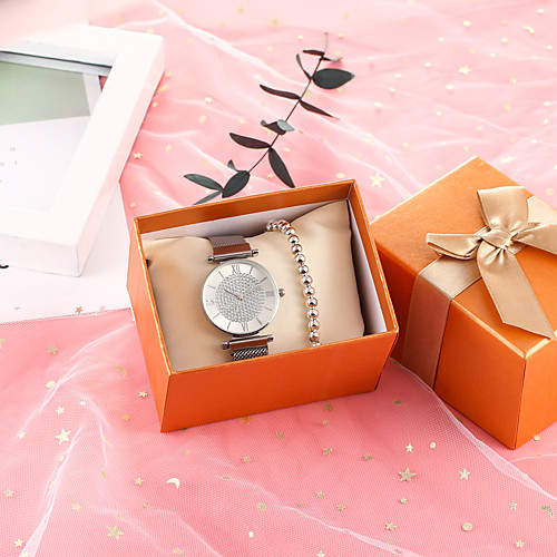 

Women's Quartz Watches Classic Fashion Silver Alloy Quartz Silver Diamond Chronograph New Design 1 set Analog