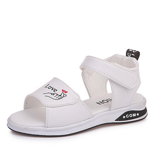 

Girls' Comfort PU Sandals Little Kids(4-7ys) White / Black / Pink Summer