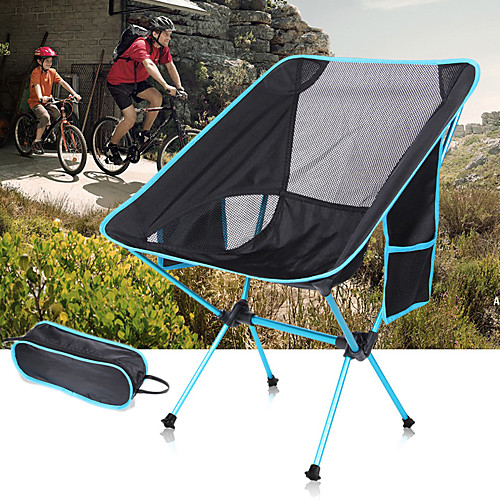 

Camping Chair with Side Pocket Waterproof Portable Breathable Anti-Slip Aluminum Alloy Mesh Oxford for 1 person Camping / Hiking Hunting Fishing Beach Autumn / Fall Summer Black Red Orange Green