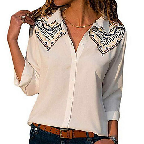 

Women's Cartoon Shirt Daily Weekend V Neck White / Blue / Light Green / Gray