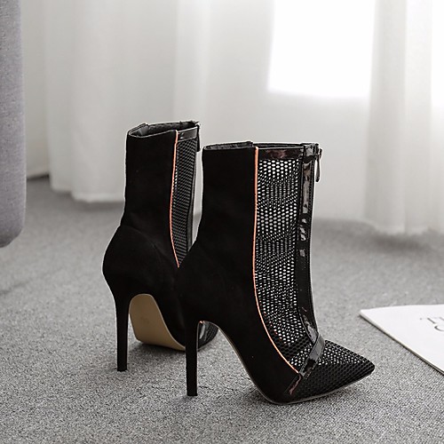 

Women's Heels Spring & Summer Stiletto Heel Pointed Toe Daily Suede Black / Beige