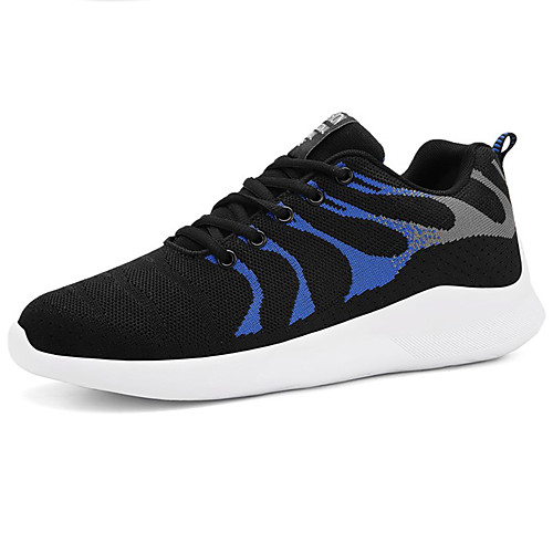 

Men's Summer Sporty Athletic Trainers / Athletic Shoes Running Shoes Elastic Fabric / Tissage Volant Non-slipping Black and White / Black / Red / Black / Blue Color Block